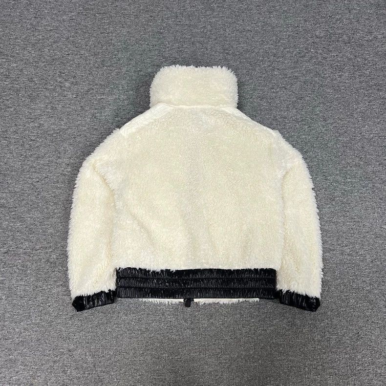 Moncler Moncler White Teddy Fleece Down Jacket Size XS / US 0-2 / IT 36-38 - 2 Thumbnail