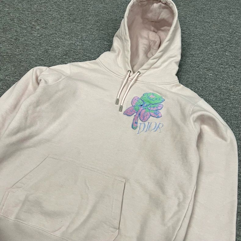 Dior Dior Pink Hoodie with Rose Embroidery Size XS / US 0-2 / IT 36-38 - 3 Thumbnail