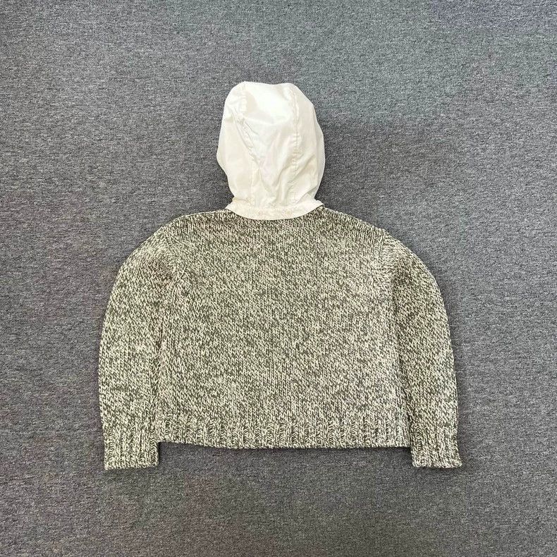 Moncler Moncler Knit Cardigan with Removable Nylon Hood Size L / US 10 / IT 46 - 2 Thumbnail