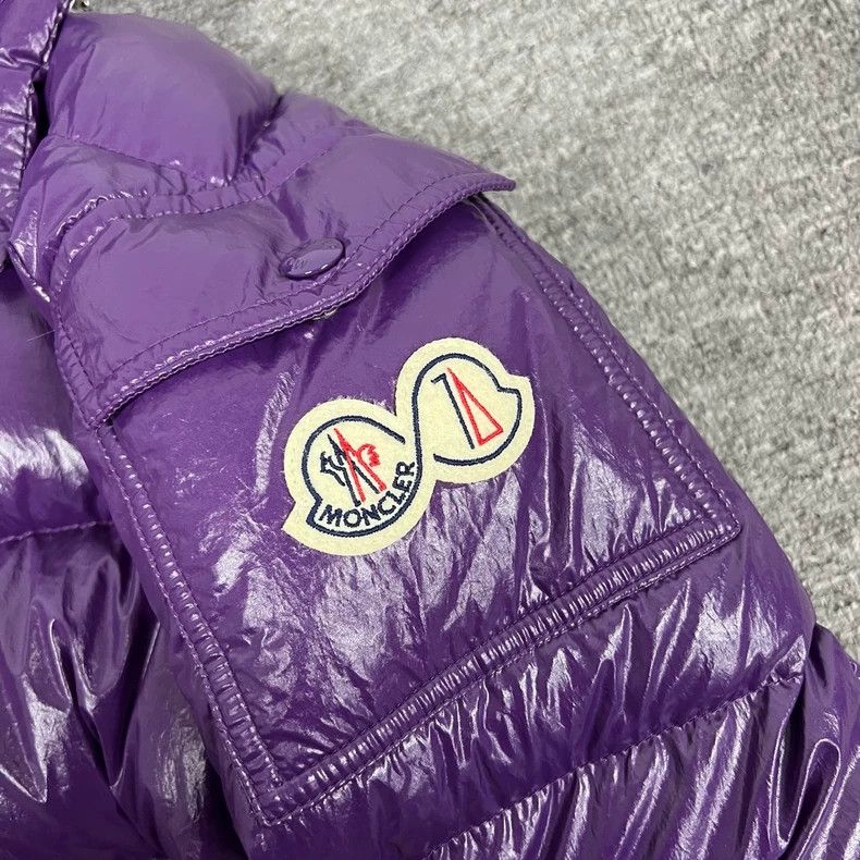 Moncler Moncler Purple Hooded Down Jacket Limited Edition Size L / US 10 / IT 46 - 3 Thumbnail