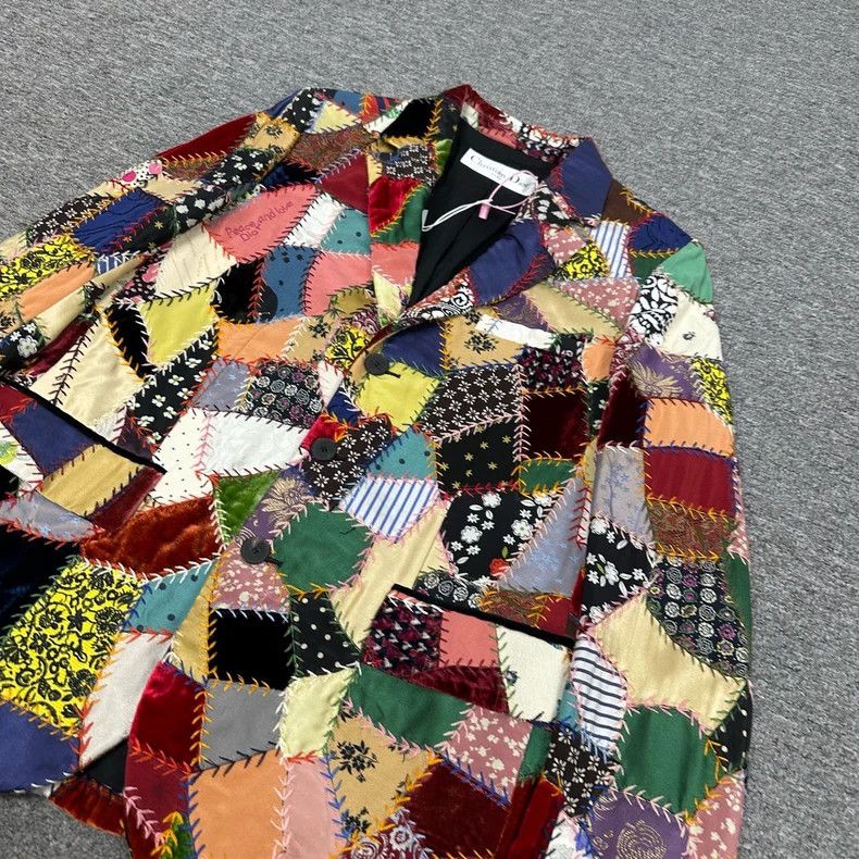 Dior Dior Embroidered Silk Patchwork Blazer 42 Size L / US 10 / IT 46 - 2 Thumbnail