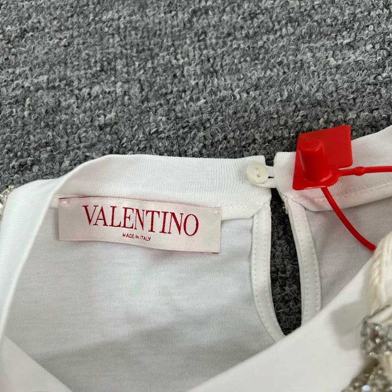 Valentino Valentino Rhinestone Bow Short Sleeve T-Shirt Size S / US 4 / IT 40 - 5 Thumbnail
