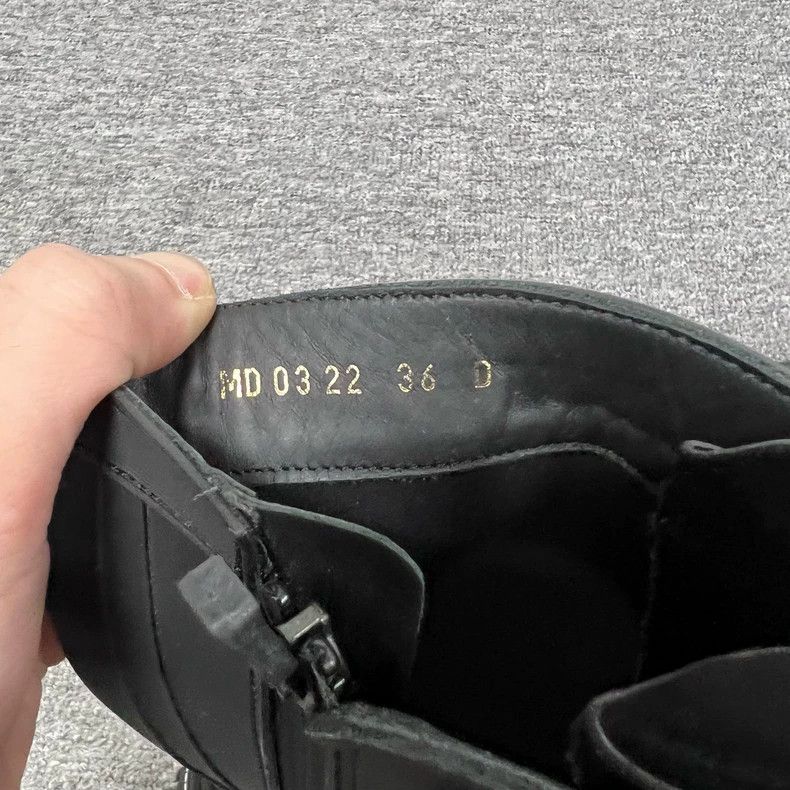 Dior Dior Black Motorcycle Boots with Unique Buckles Size US 6 / IT 36 - 6 Thumbnail