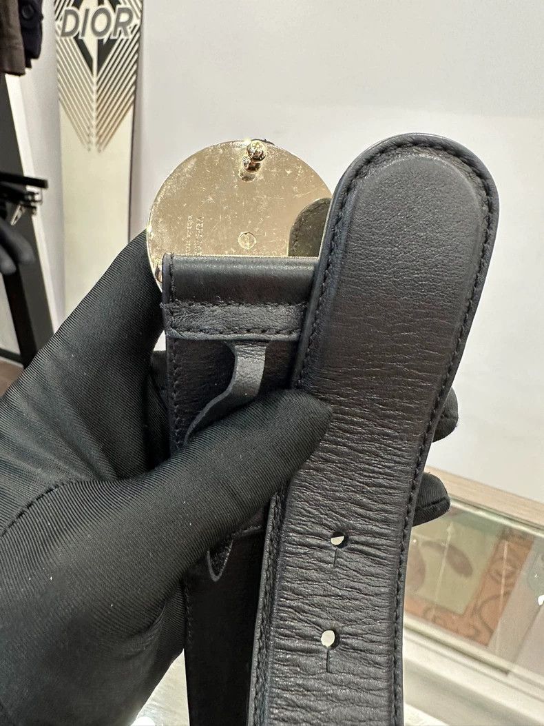 Versace Versace Medusa Logo Black Leather Belt Size ONE SIZE - 4 Thumbnail
