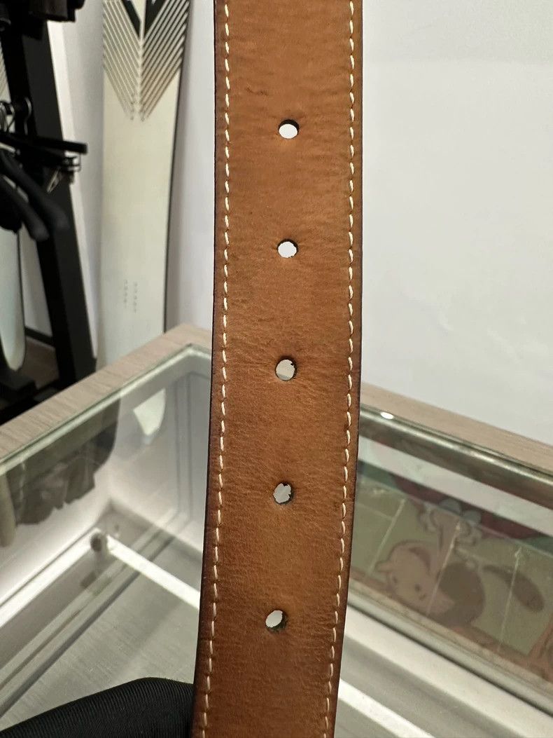 Louis Vuitton Classic Brown LV Monogram Belt with Gold Buckle Size ONE SIZE - 8 Thumbnail