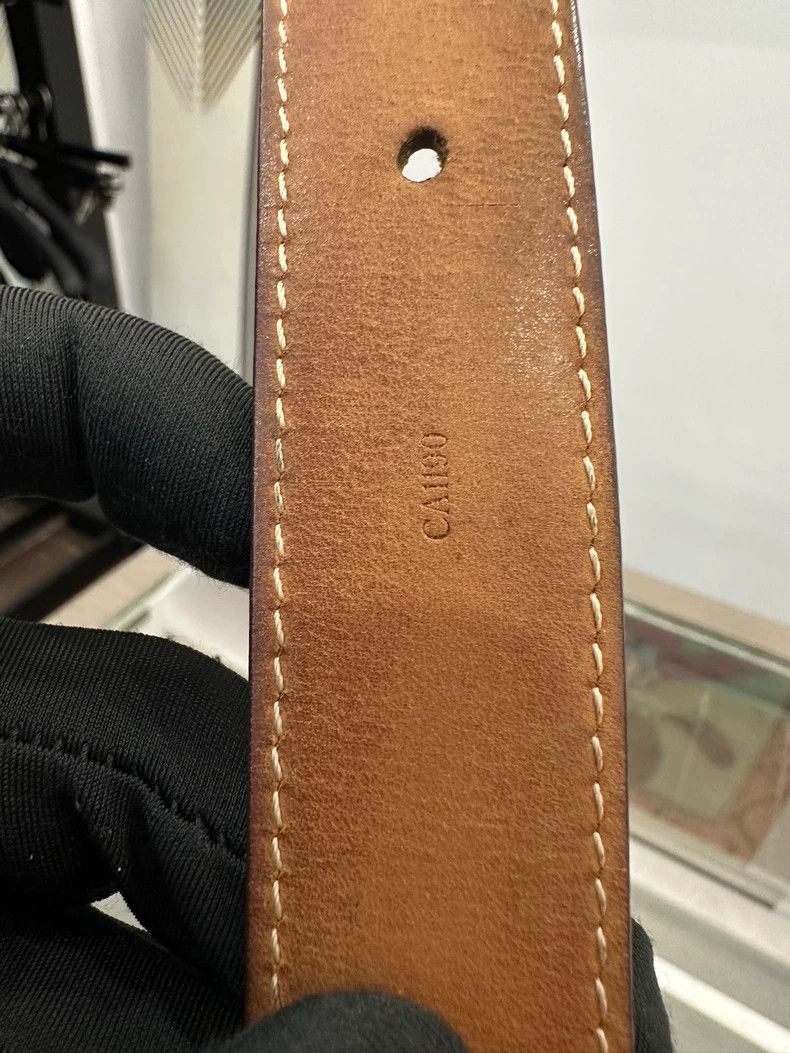 Louis Vuitton Classic Brown LV Monogram Belt with Gold Buckle Size ONE SIZE - 7 Thumbnail