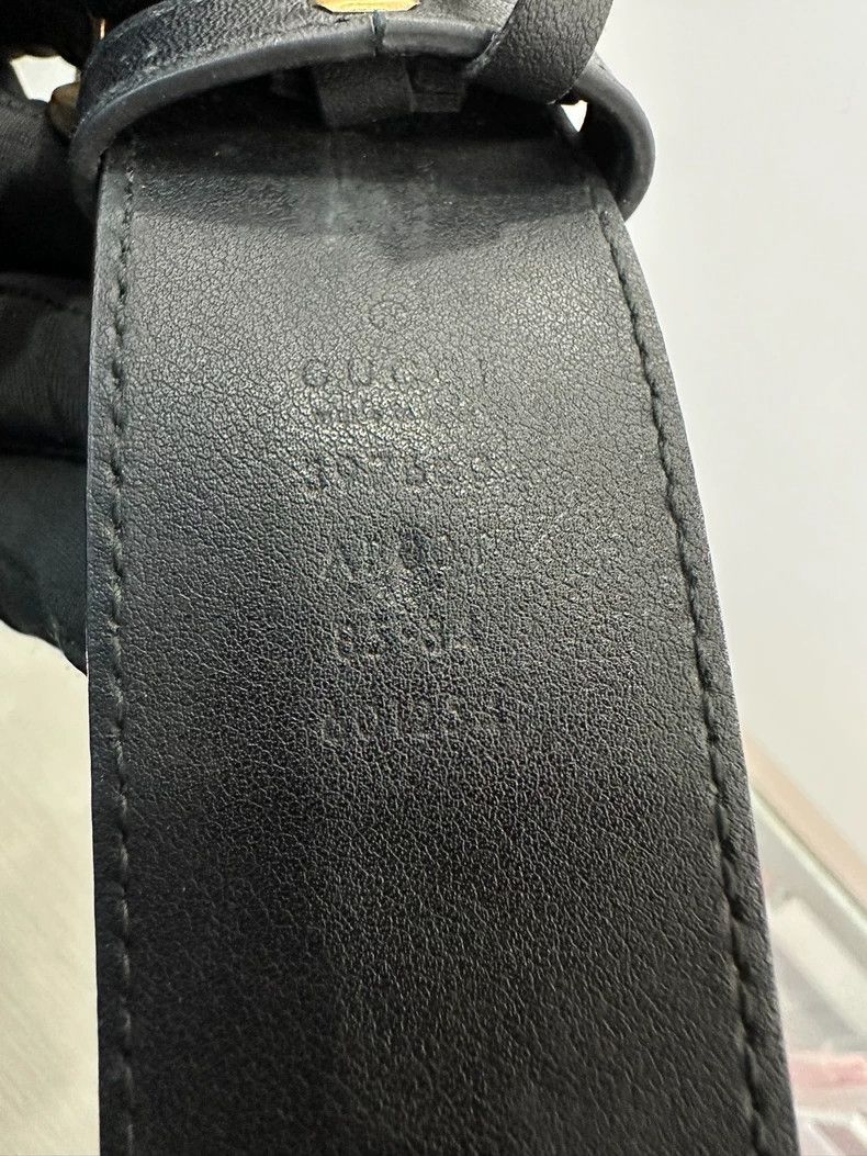 Gucci Gucci Black Gold Double G Logo Belt Size ONE SIZE - 5 Thumbnail