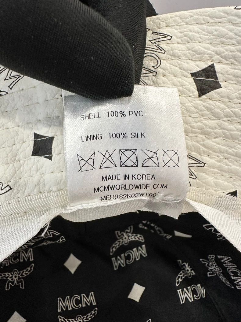 MCM MCM Classic White Printed Logo Bucket Hat Size ONE SIZE - 5 Thumbnail