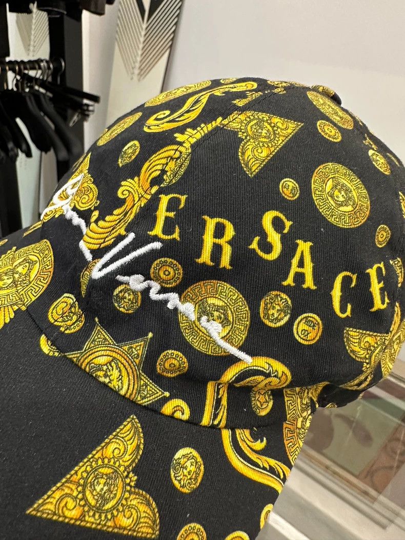 Versace Versace Black Gold Medusa Baseball Hat Size ONE SIZE - 3 Thumbnail