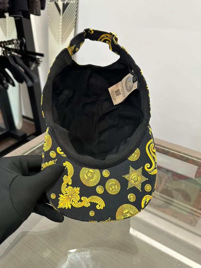 Versace Versace Black Gold Medusa Baseball Hat Size ONE SIZE - 6 Thumbnail