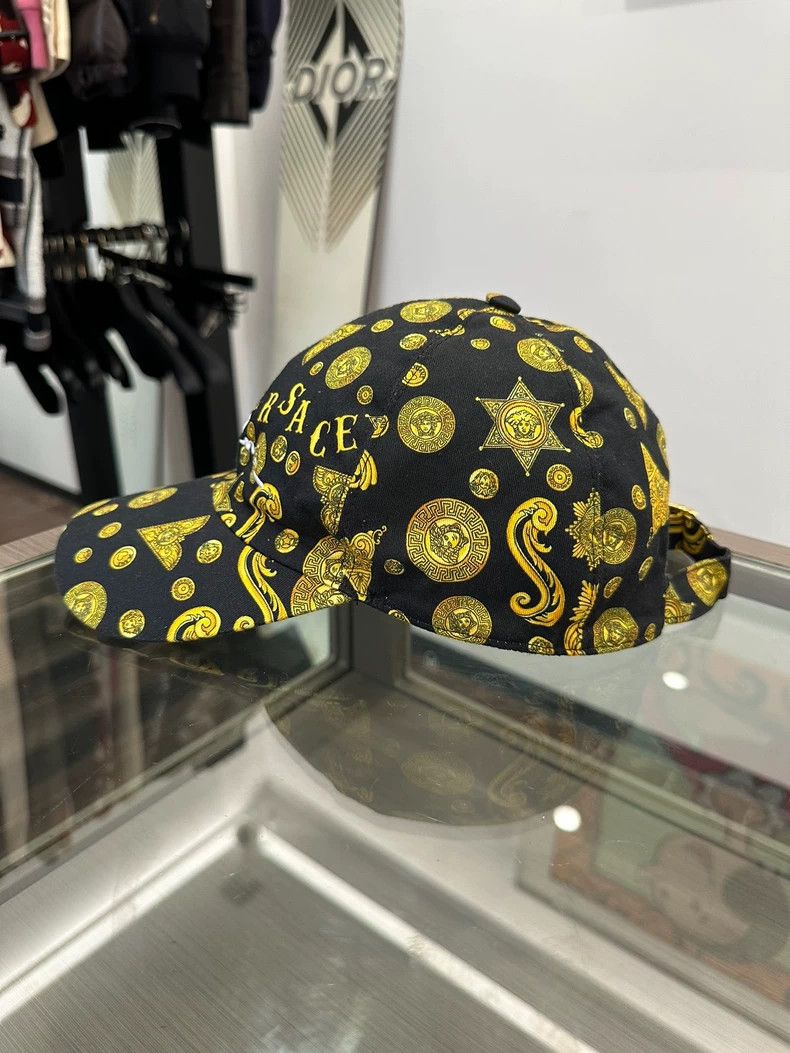 Versace Versace Black Gold Medusa Baseball Hat Size ONE SIZE - 4 Thumbnail