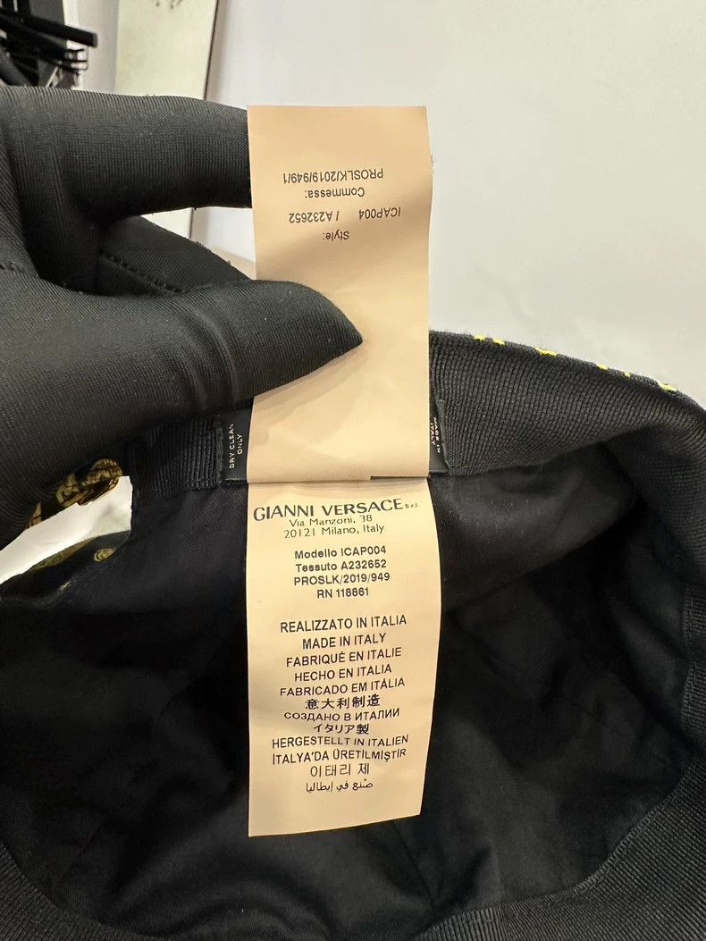 Versace Versace Black Gold Medusa Baseball Hat Size ONE SIZE - 8 Thumbnail