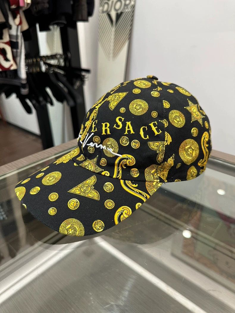 Versace Versace Black Gold Medusa Baseball Hat Size ONE SIZE - 2 Thumbnail