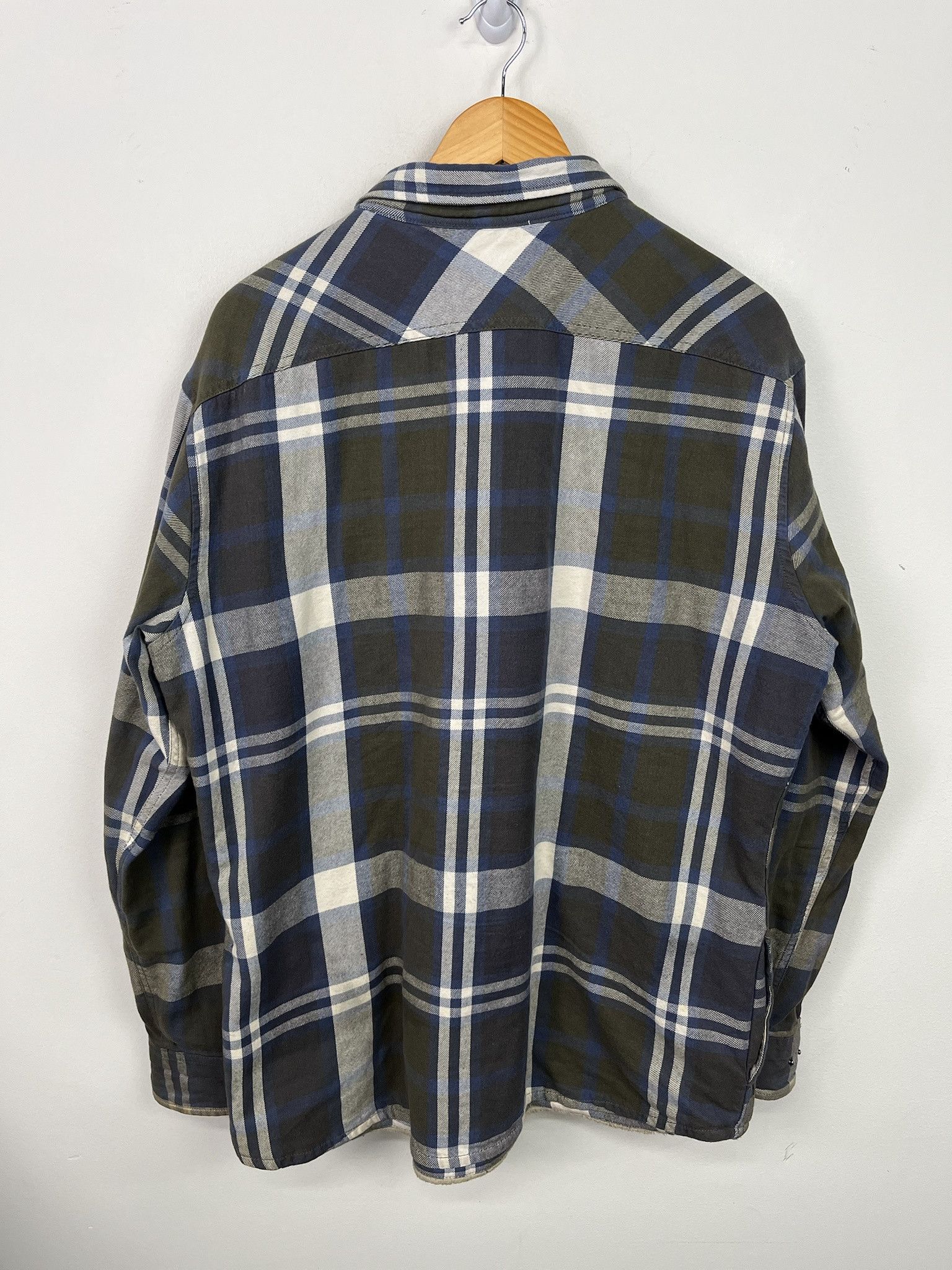 Flannel × Vintage Vintage Sonoma Olive Check Fleece Lined Flannel Size L Size US L / EU 52-54 / 3 - 3 Thumbnail