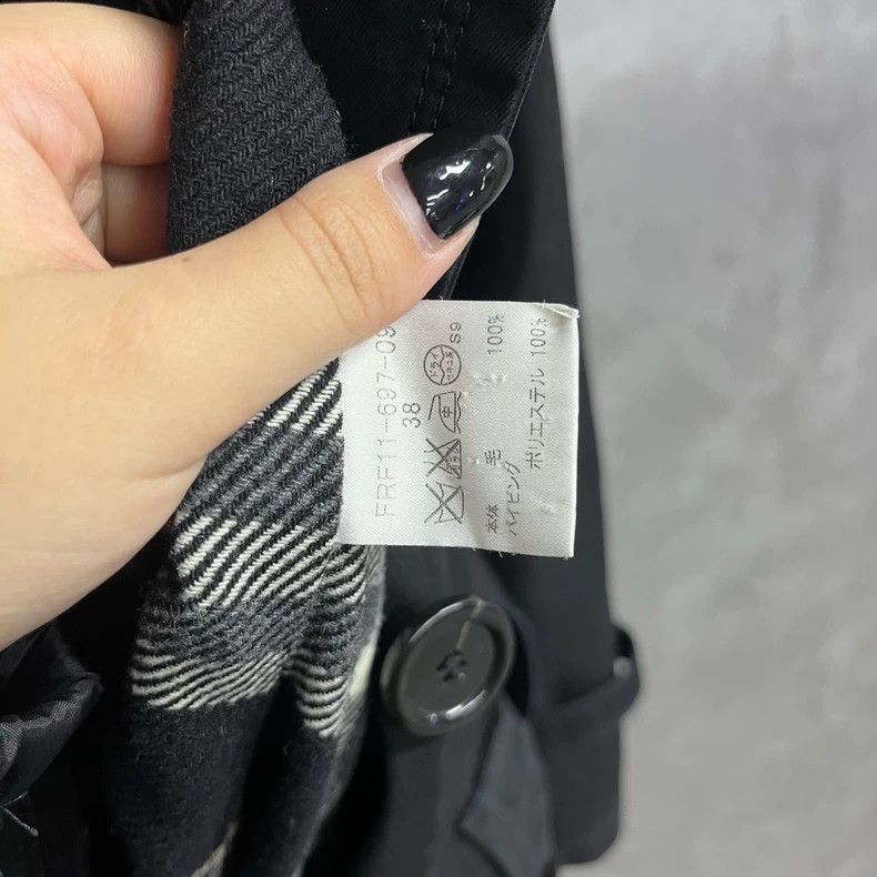 Burberry Burberry Black Cotton Mid-Length Trench Coat Size M / US 6-8 / IT 42-44 - 3 Thumbnail