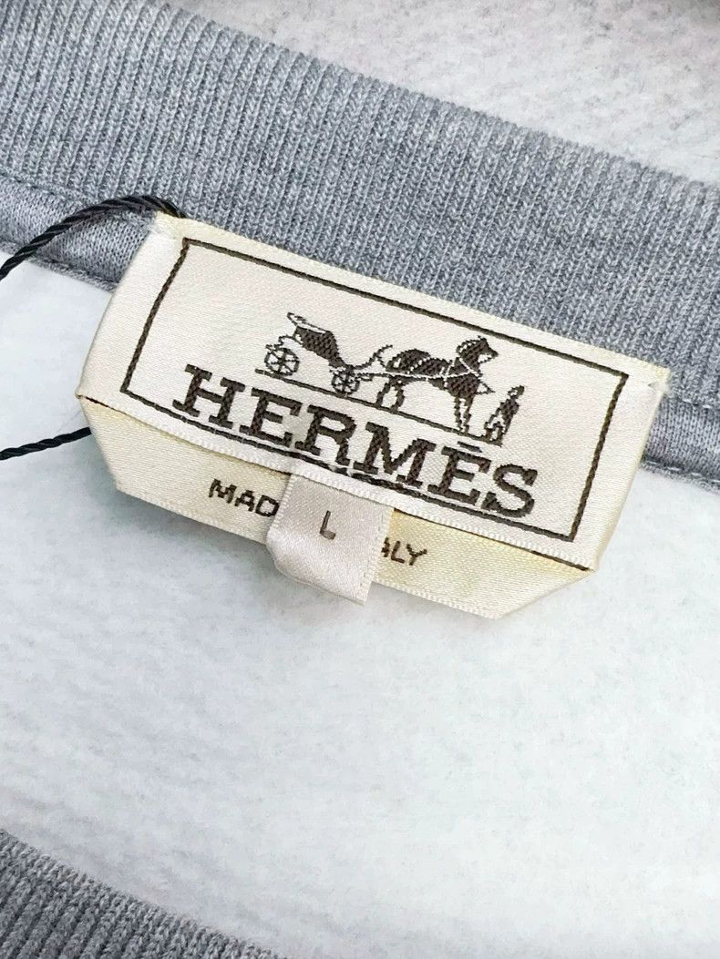Hermes Hermes Gray Long Sleeve Robot Sweatshirt Size L / US 10 / IT 46 - 3 Thumbnail