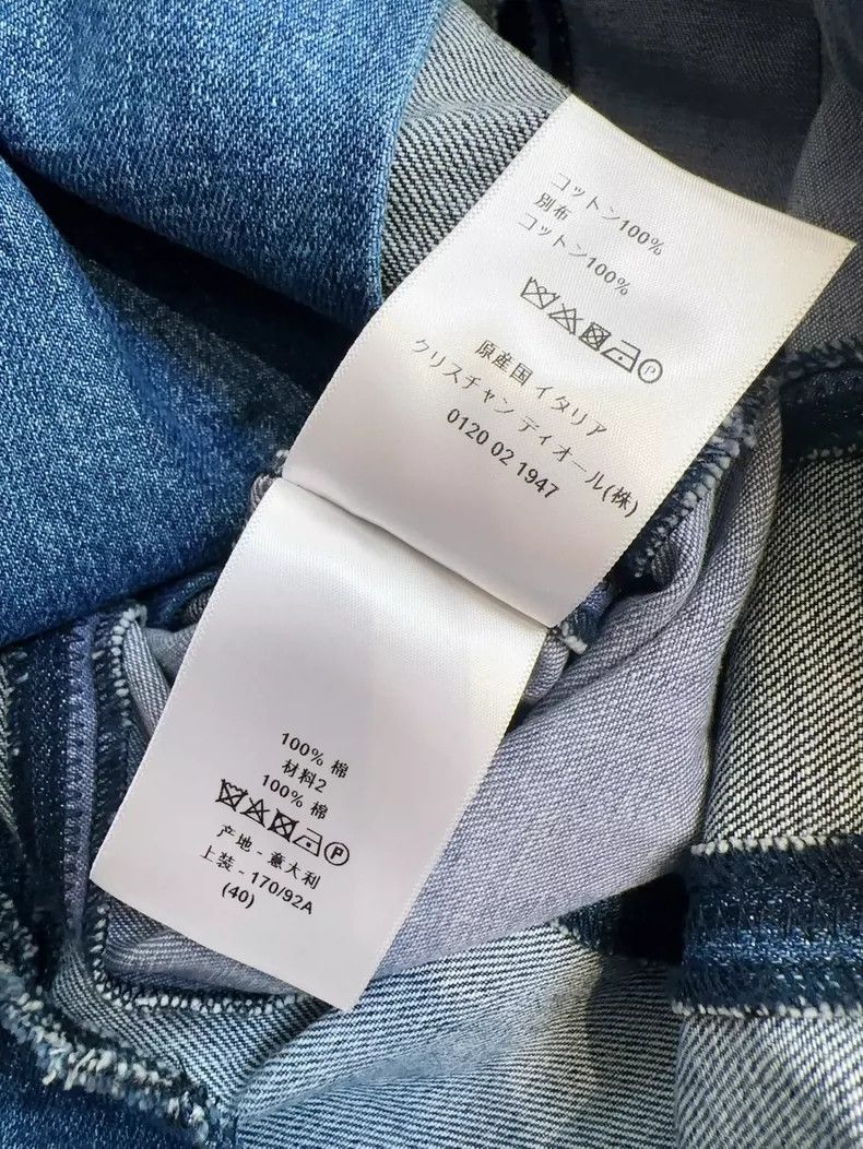 Dior Blue Patchwork Denim Blazer Jacket