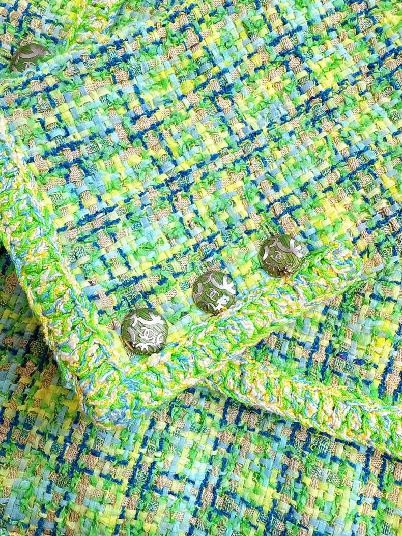 Chanel Chanel Green Woven Jacket from 19s Collection Size M / US 6-8 / IT 42-44 - 3 Thumbnail