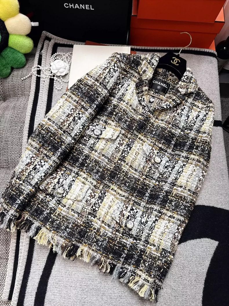 Chanel Chanel Multicolor Plaid Fringed Jacket Size XS / US 0-2 / IT 36-38 - 8 Thumbnail