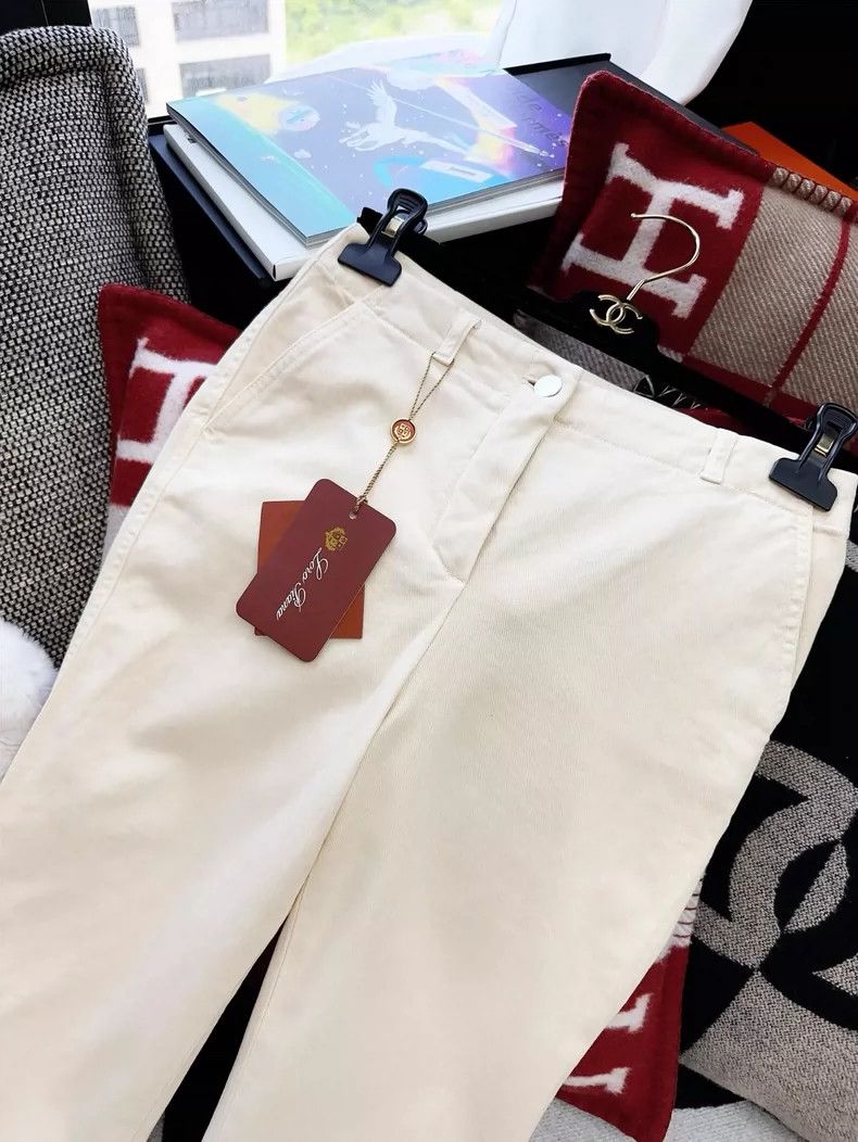 Loro Piana Loro Piana Cream Cotton Long Pants Size 38 Size 38" / US 16 / IT 52 - 3 Thumbnail