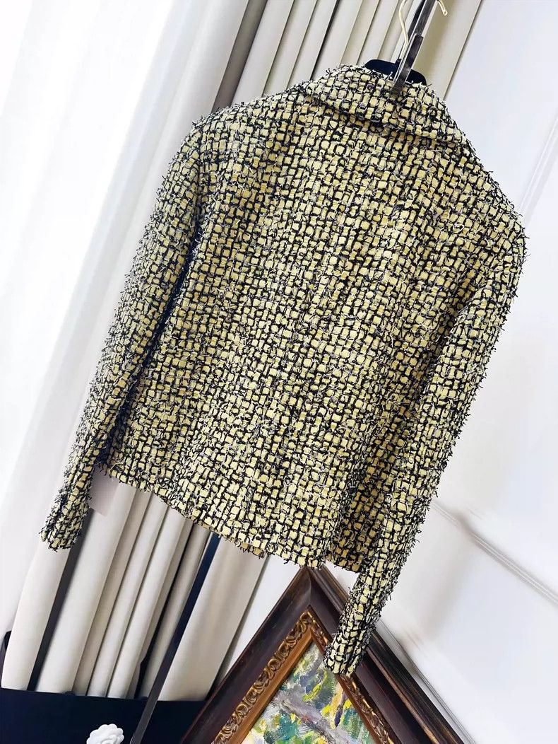 Chanel Chanel Yellow Plaid Tweed Jacket with Tags Size XS / US 0-2 / IT 36-38 - 2 Thumbnail