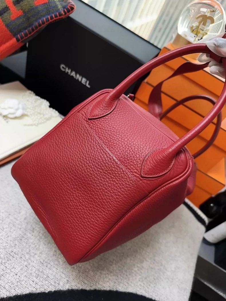 Hermes Hermes Lindy 30 Red Leather Bag Size ONE SIZE - 4 Thumbnail