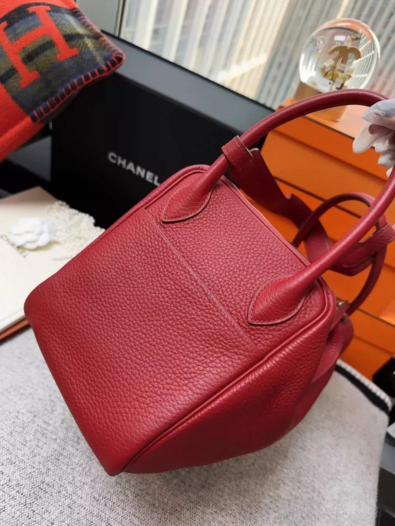 Hermes Hermes Lindy 30 Red Leather Bag Size ONE SIZE - 3 Thumbnail