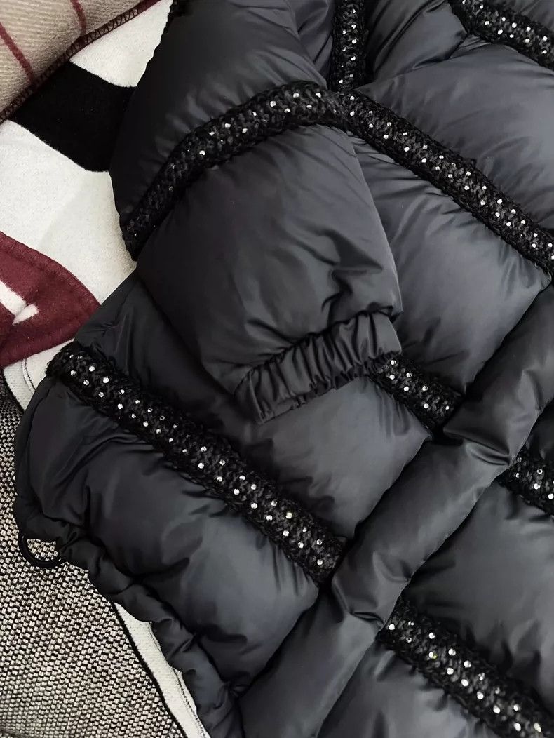 Chanel Chanel Black Padded Snow Jacket with Rhinestones Size XL / US 12-14 / IT 48-50 - 3 Thumbnail