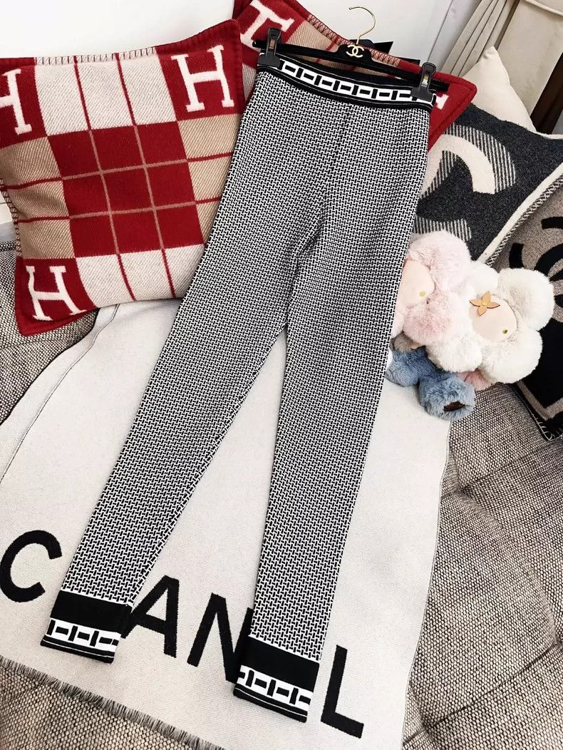 Hermes Hermes Black and White Knit Long Pants Size 36" / US 14 / IT 50 - 8 Thumbnail