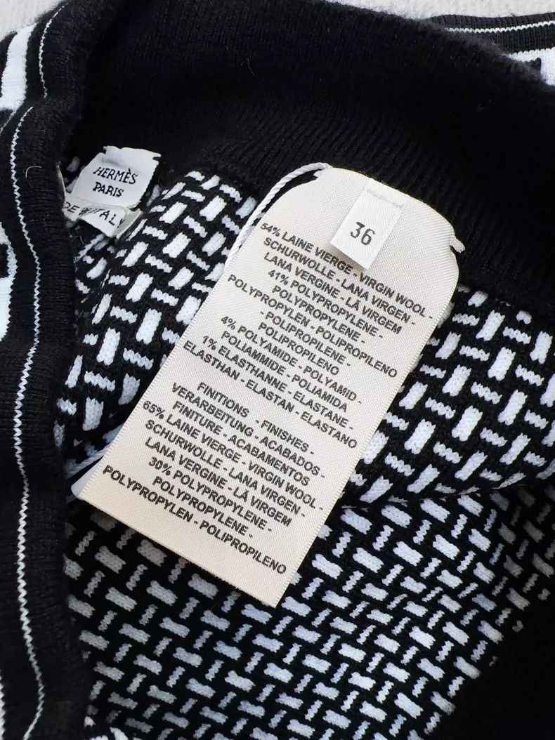 Hermes Hermes Black and White Knit Long Pants Size 36" / US 14 / IT 50 - 6 Thumbnail