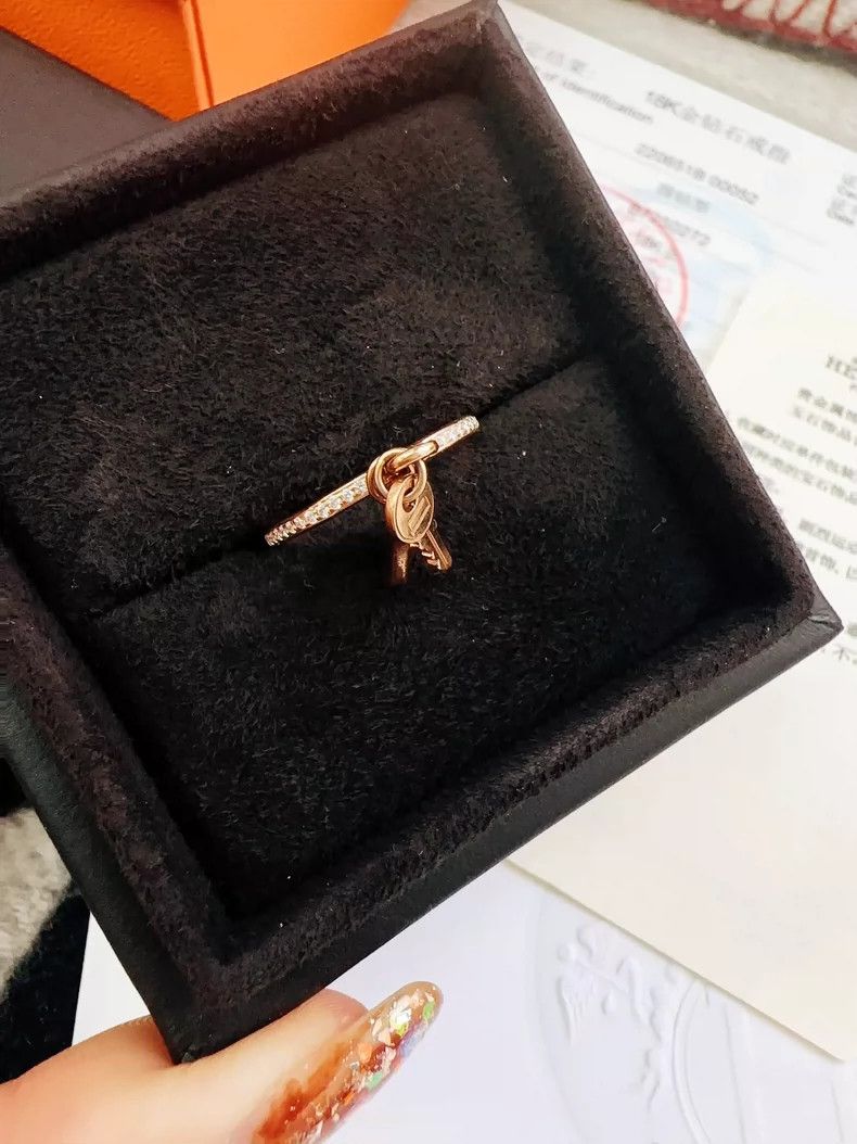 Hermes Hermes Rose Gold Diamond Key Ring Size ONE SIZE - 2 Thumbnail