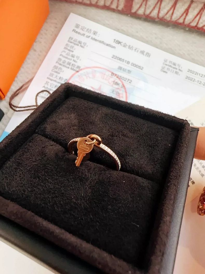 Hermes Hermes Rose Gold Diamond Key Ring Size ONE SIZE - 5 Thumbnail