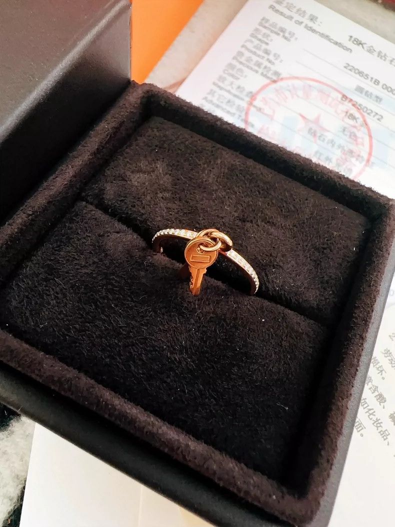 Hermes Hermes Rose Gold Diamond Key Ring Size ONE SIZE - 4 Thumbnail
