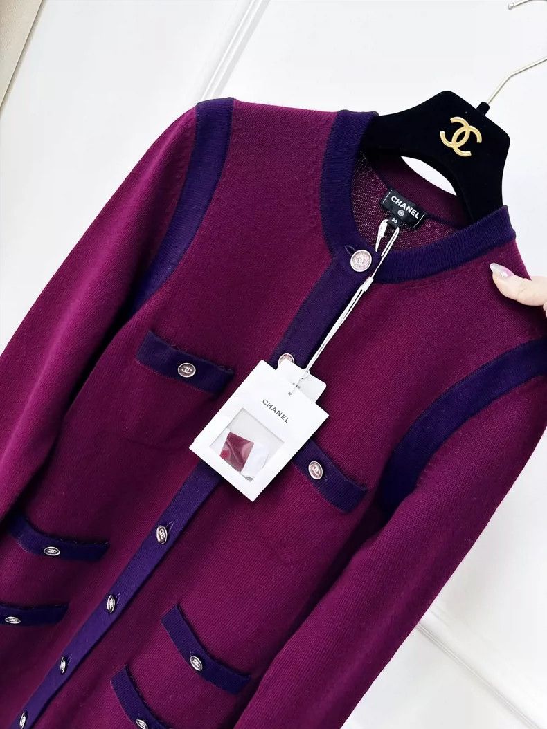 Chanel Chanel Long Knit Coat with Pockets Size S / US 4 / IT 40 - 7 Thumbnail