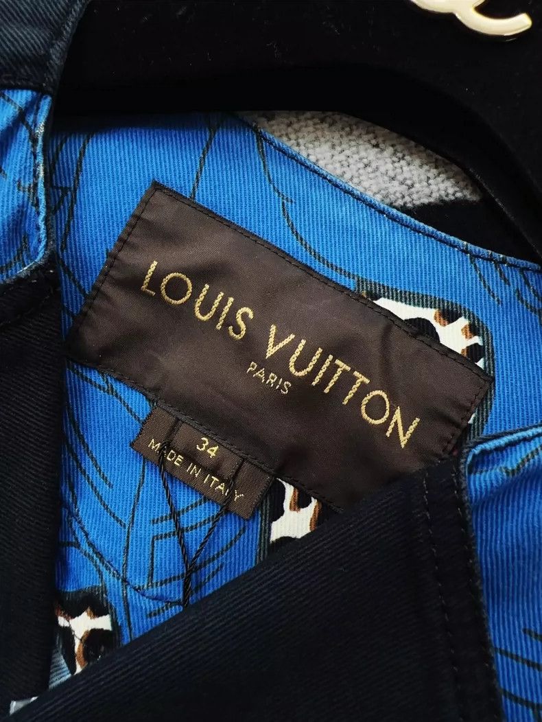 Louis Vuitton Louis Vuitton Vintage Blue Floral Denim Jacket Size S / US 4 / IT 40 - 4 Thumbnail