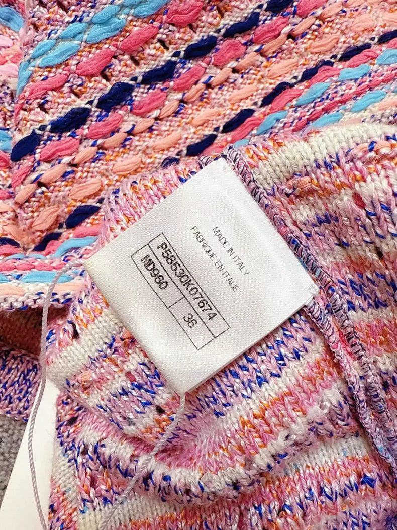Chanel Chanel Pink Striped Knit Top Size 36 Size S / US 4 / IT 40 - 6 Thumbnail
