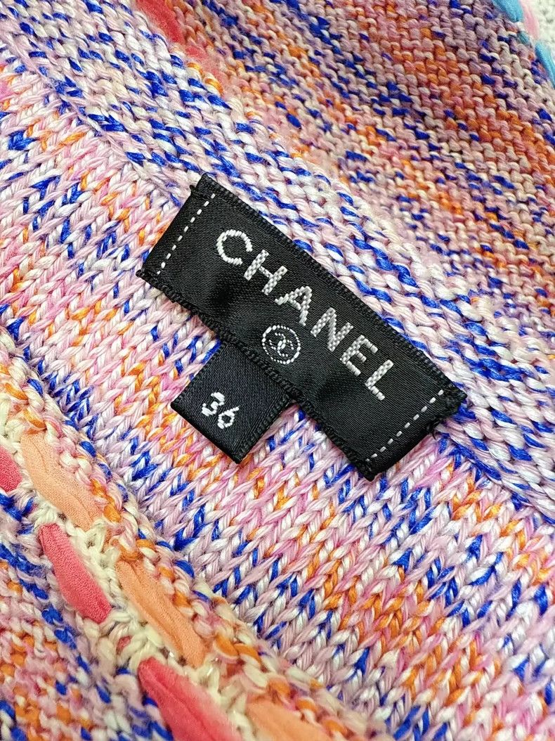 Chanel Chanel Pink Striped Knit Top Size 36 Size S / US 4 / IT 40 - 5 Thumbnail