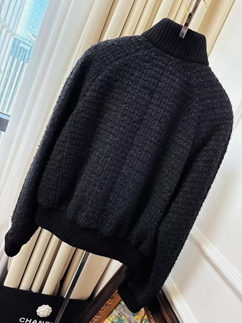 Chanel Chanel Black Tweed Jacket with Embroidery Size M / US 6-8 / IT 42-44 - 2 Thumbnail