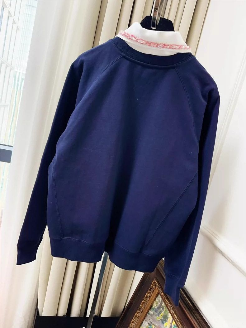 Chanel Chanel Logo Long Sleeve Sweatshirt in Navy Size S / US 4 / IT 40 - 2 Thumbnail