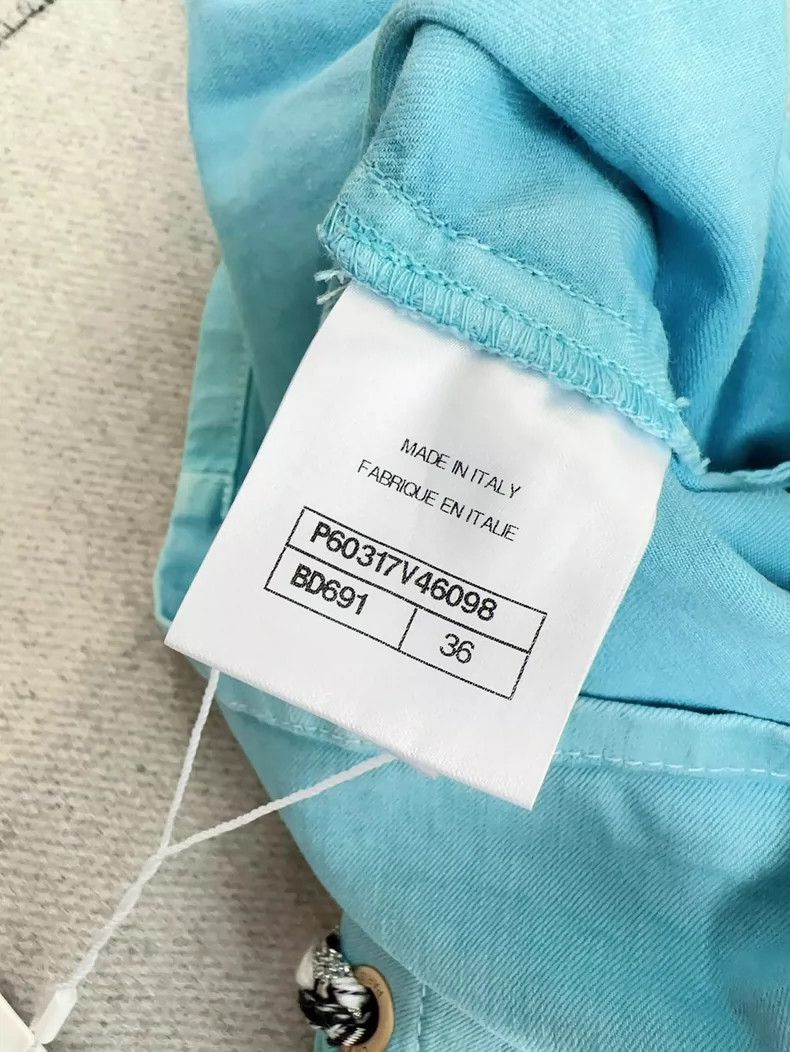 Chanel Chanel Blue High-Waisted Side Tie Shorts Size 36" / US 14 / IT 50 - 6 Thumbnail