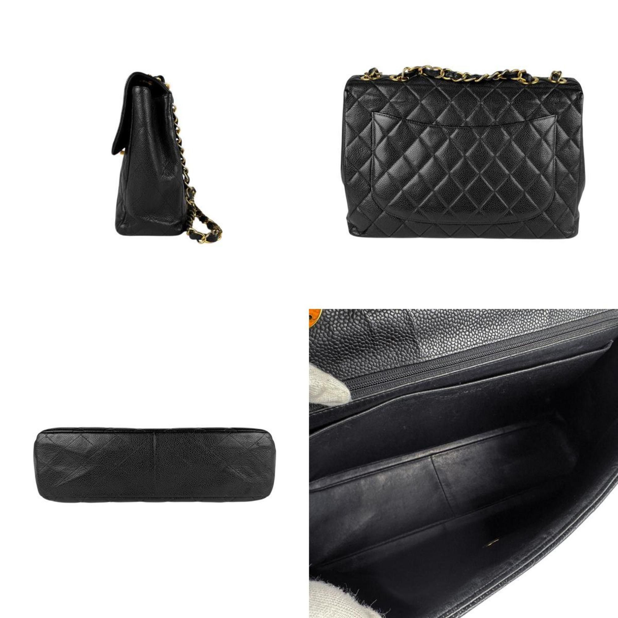 Chanel CHANEL Shoulder Bag Matelasse 30 Deca Caviar Skin Leather