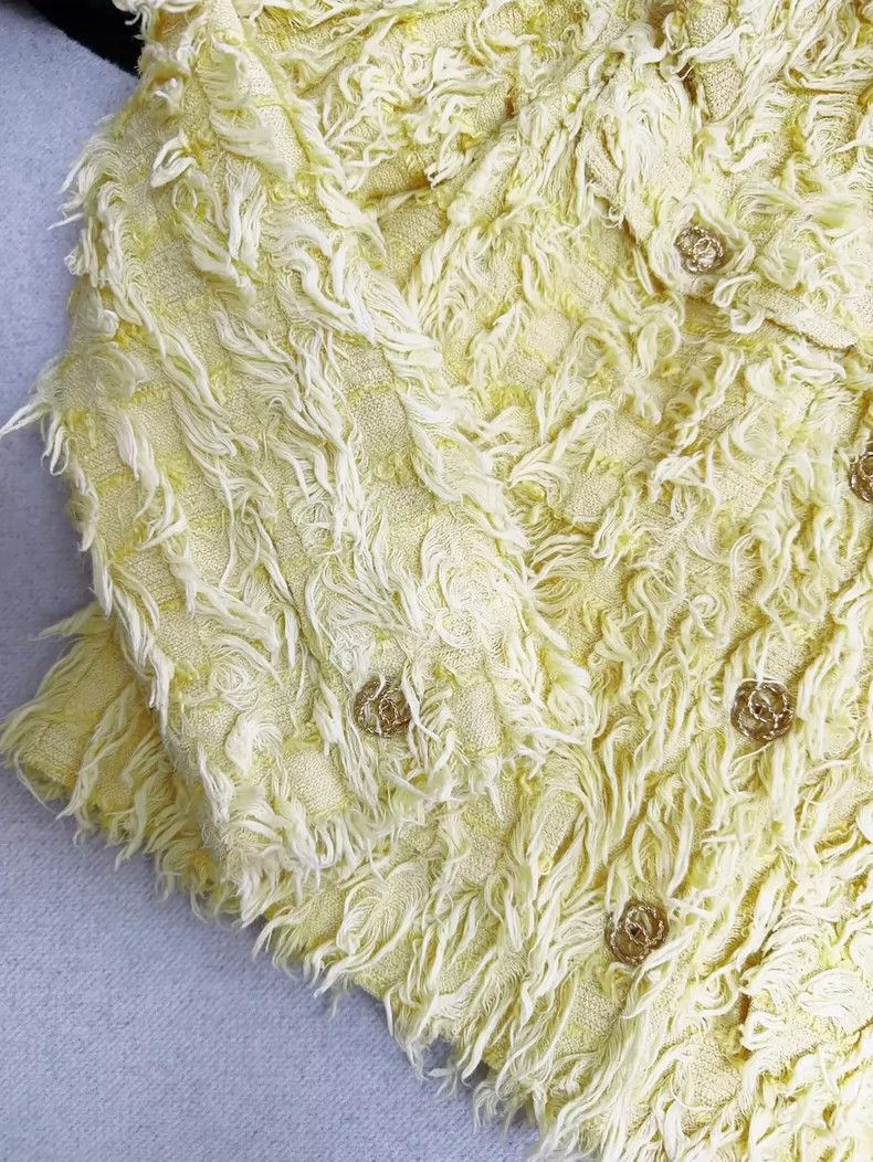 Chanel Chanel Yellow Fringe Jacket with Rabbit Ears Size M / US 6-8 / IT 42-44 - 5 Thumbnail