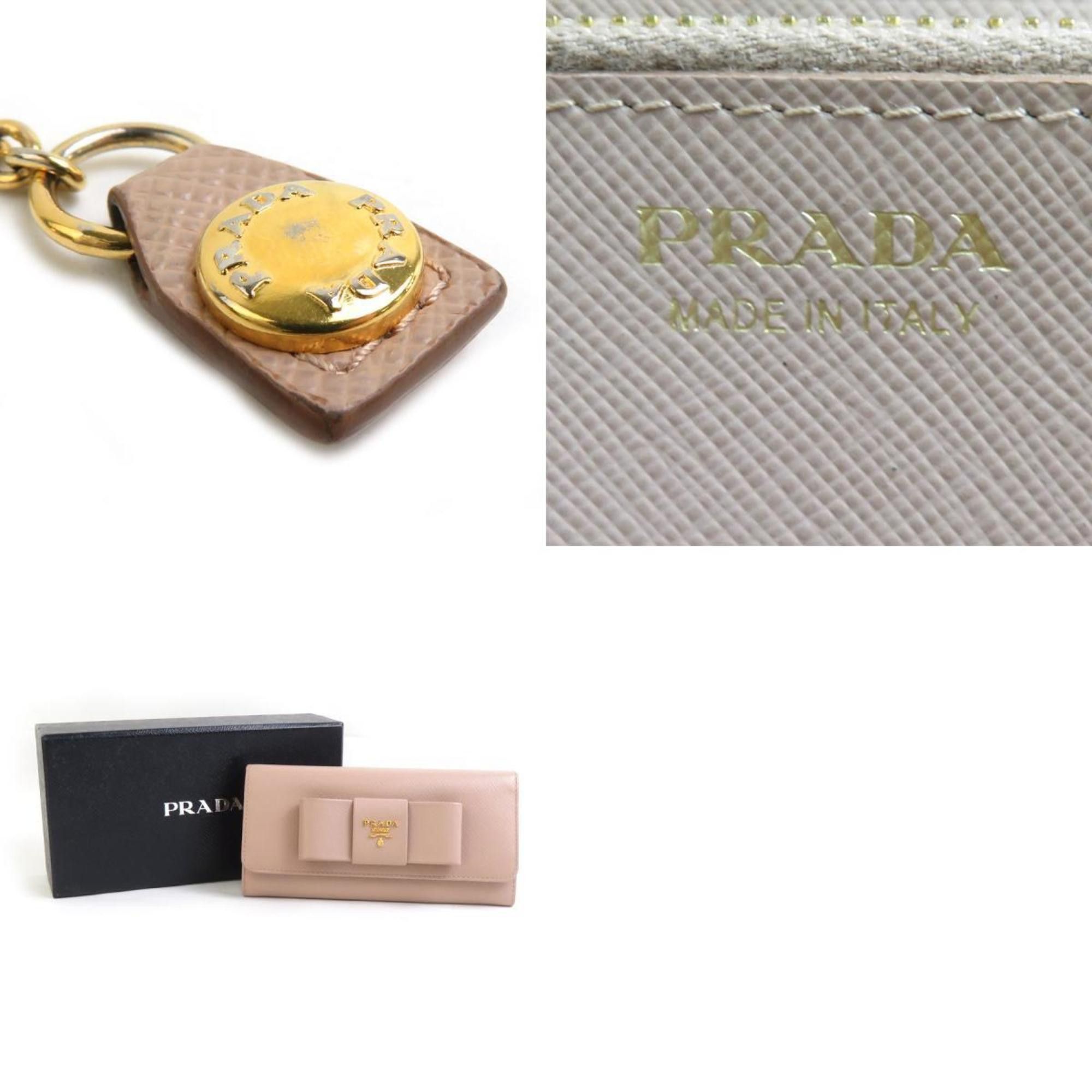 Prada PRADA Bi-fold long wallet in leather, pink beige, for women, 56076a Size ONE SIZE - 5 Thumbnail
