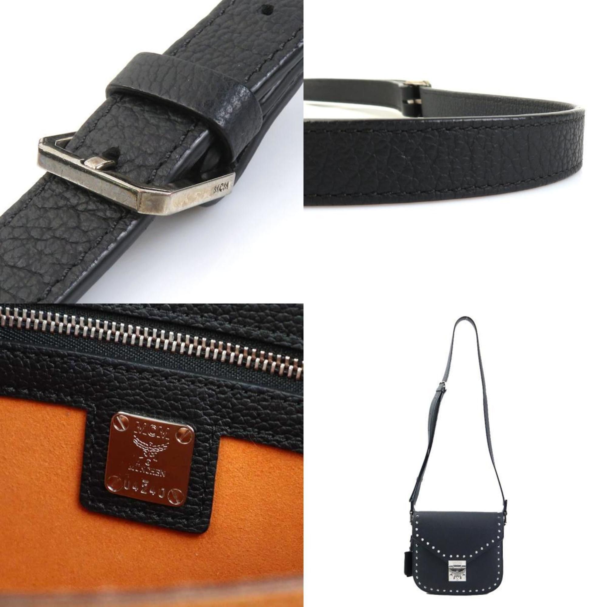 MCM MCM Shoulder Bag Leather Black Women's r10535g Size ONE SIZE - 5 Thumbnail