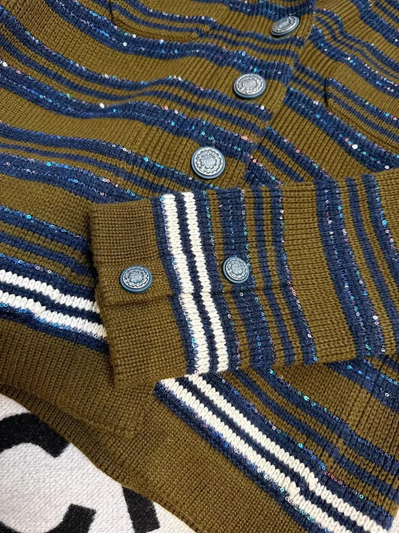 Chanel Chanel Vintage Striped Blazer with Sequins Size S / US 4 / IT 40 - 4 Thumbnail