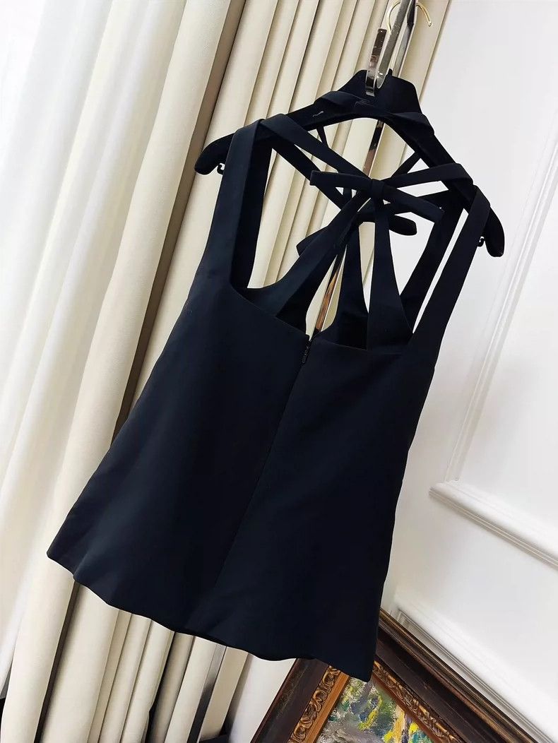 Gucci Gucci Black Bow Tie Strap Top Size M / US 6-8 / IT 42-44 - 7 Thumbnail