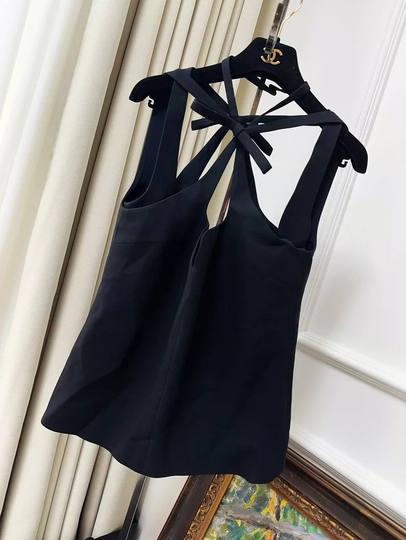 Gucci Gucci Black Bow Tie Strap Top Size M / US 6-8 / IT 42-44 - 6 Thumbnail