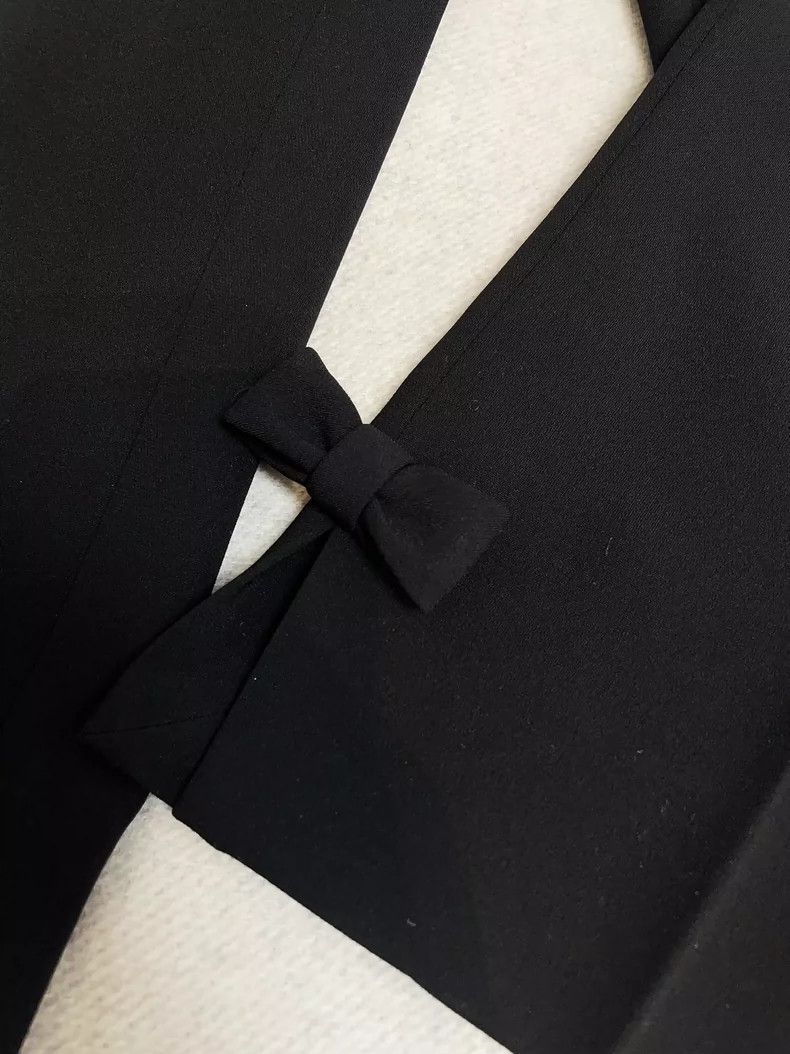 Prada Miu Miu Black Bow Pants Size 40 Size 40" / US 18 - 5 Thumbnail