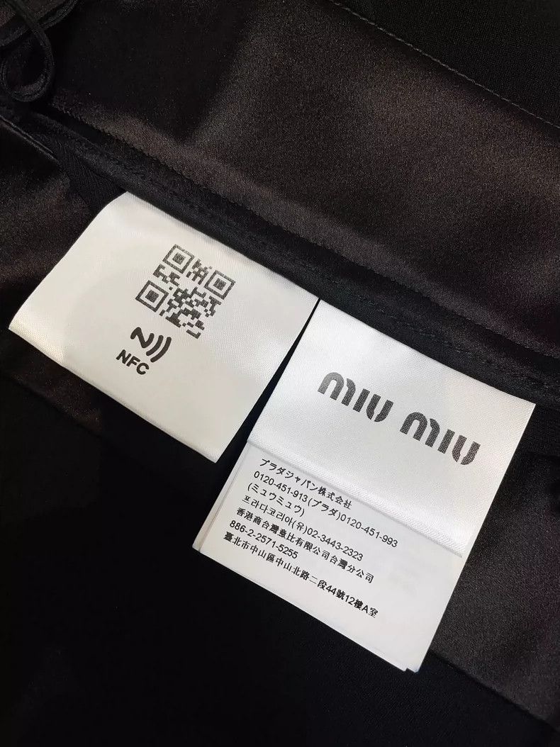 Prada Miu Miu Black Bow Pants Size 40 Size 40" / US 18 - 6 Thumbnail