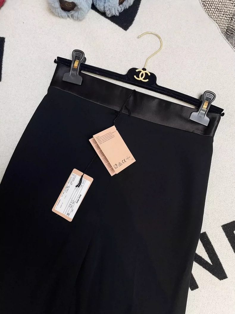 Prada Miu Miu Black Bow Pants Size 40 Size 40" / US 18 - 4 Thumbnail